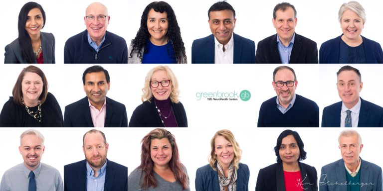 Greenbrook TMS doctors and psychologists. Professional headshots for the whole office multiple locations nationwide